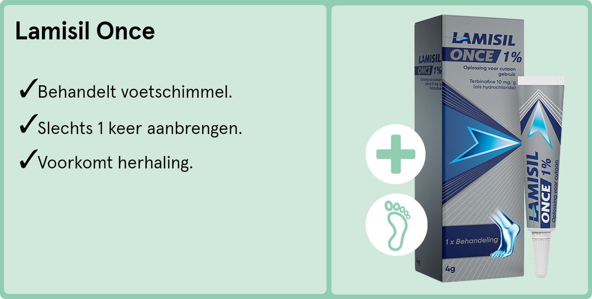 Lamisil Once 1%, behandelt voedschimmel in 1 keer